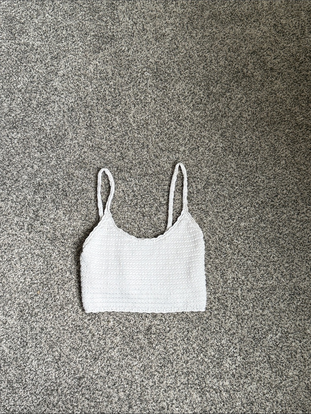 aerie White Crochet Crop Cami